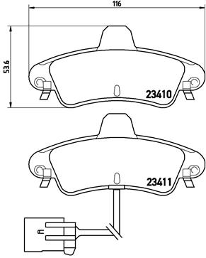 BREMBO Hátsó fékbetét P24038_BREMBO