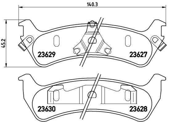 BREMBO P24042_BREMBO Hátsó fékbetét