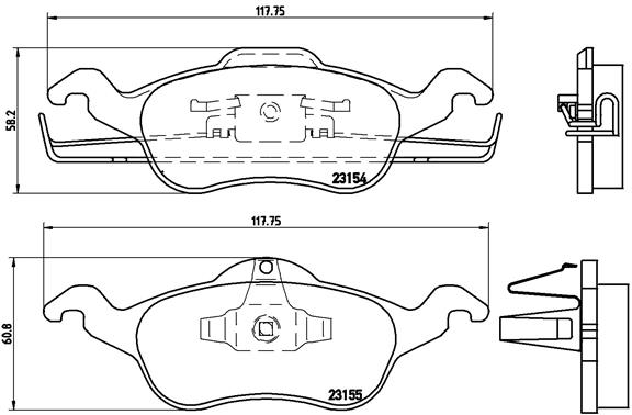 BREMBO Első fékbetét P24046_BREMBO