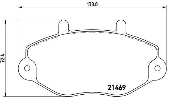 BREMBO Első fékbetét P24050_BREMBO