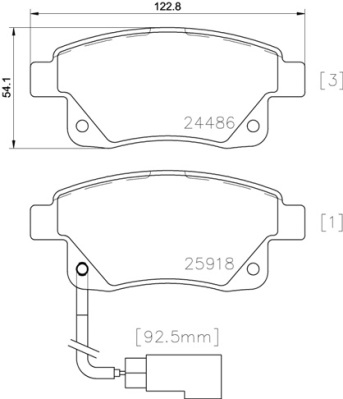 BREMBO Hátsó fékbetét P24066_BREMBO