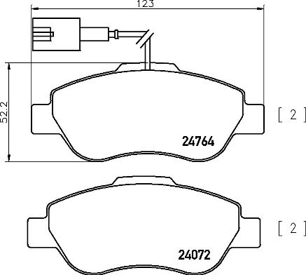 BREMBO Első fékbetét P24150_BREMBO