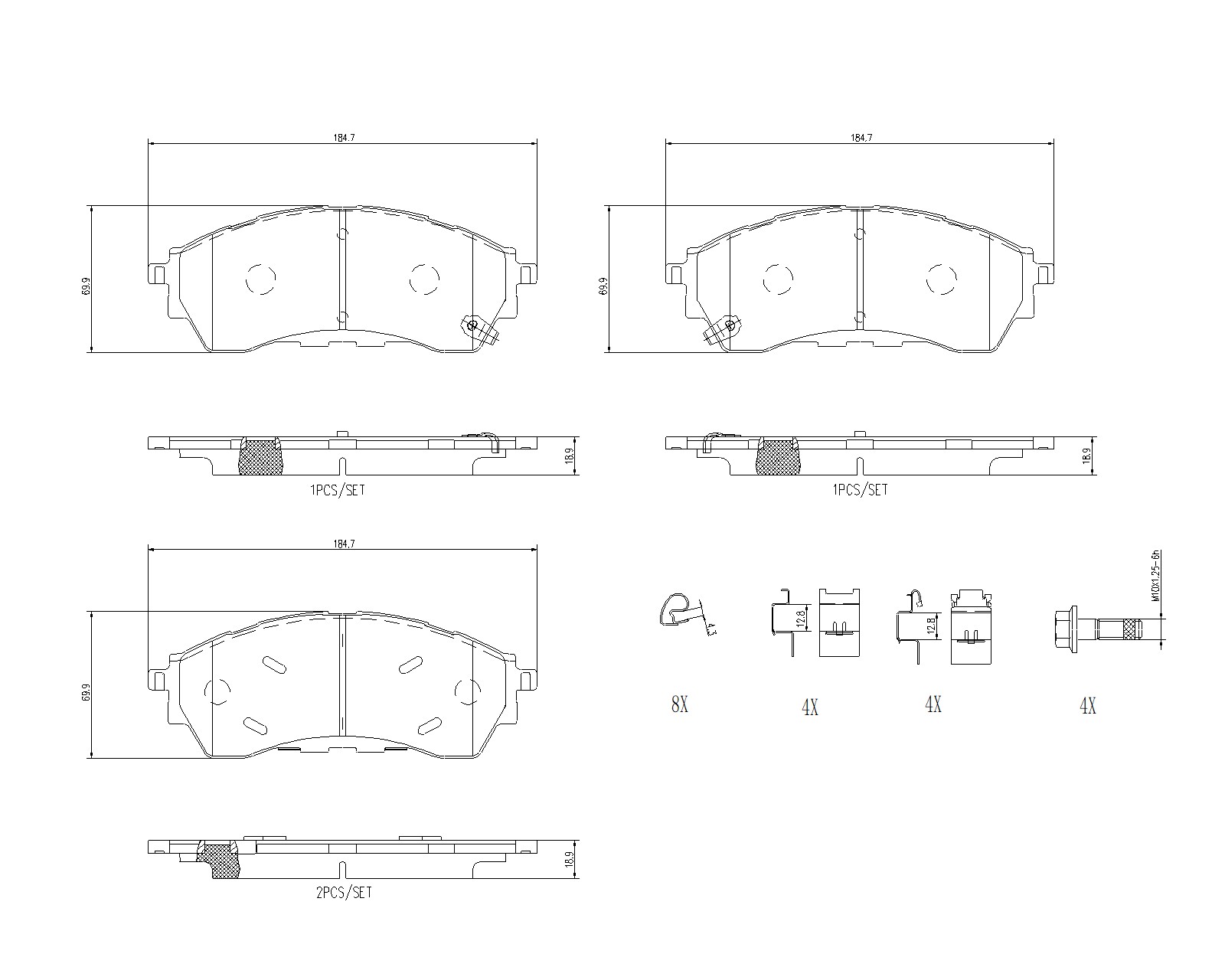 BREMBO Fékbetét, mind P24225_BREMBO