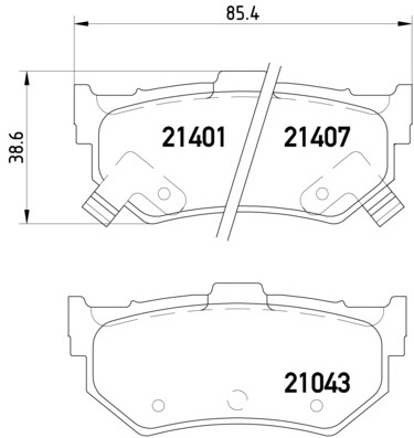 BREMBO Hátsó fékbetét P28007_BREMBO