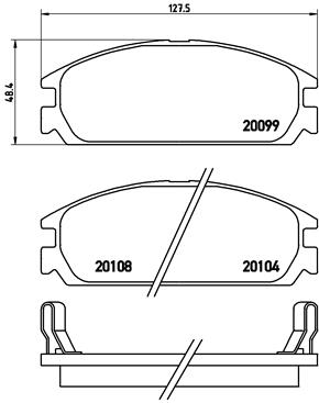 BREMBO Első fékbetét P28010_BREMBO