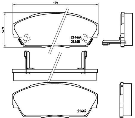 BREMBO Első fékbetét P28013_BREMBO