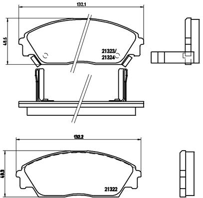 BREMBO Első fékbetét P28016_BREMBO