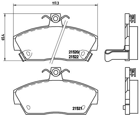 BREMBO Első fékbetét P28019_BREMBO