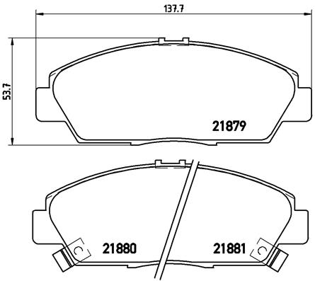 BREMBO Első fékbetét P28021_BREMBO