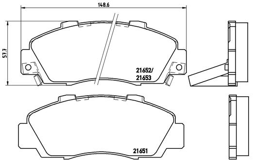 BREMBO Első fékbetét P28026_BREMBO