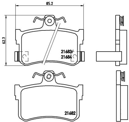 BREMBO Hátsó fékbetét P28027_BREMBO