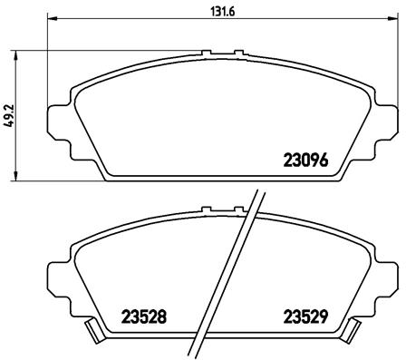 BREMBO Első fékbetét P28031_BREMBO