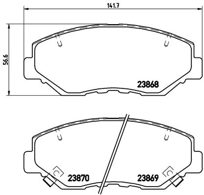 BREMBO Első fékbetét P28035_BREMBO