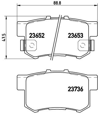 BREMBO Hátsó fékbetét P28039_BREMBO