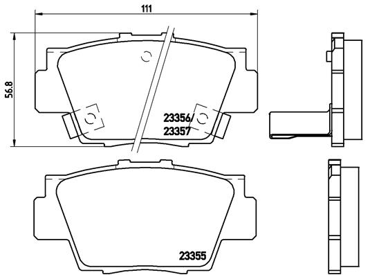 BREMBO Hátsó fékbetét P28040_BREMBO