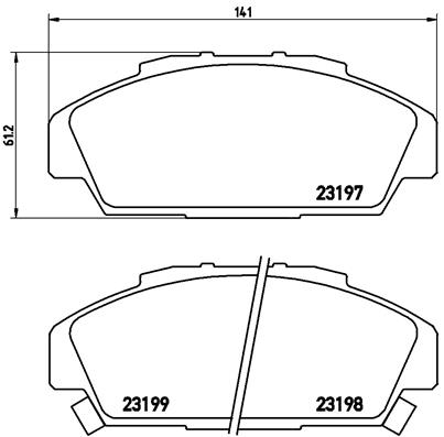 BREMBO Első fékbetét P28041_BREMBO