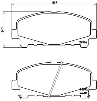 BREMBO Első fékbetét P28043_BREMBO