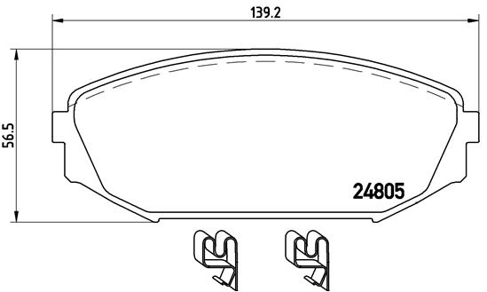 BREMBO Első fékbetét P28049_BREMBO