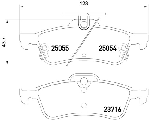 BREMBO Hátsó fékbetét P28070_BREMBO