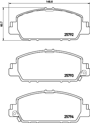 BREMBO Fékbetét, mind P28077_BREMBO