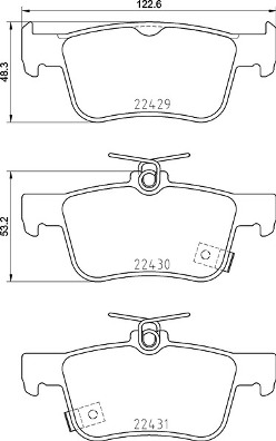 BREMBO Hátsó fékbetét P28089_BREMBO