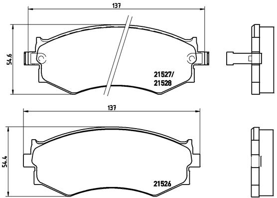 BREMBO Első fékbetét P30002_BREMBO