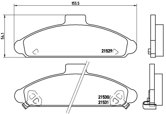 BREMBO Első fékbetét P30004_BREMBO