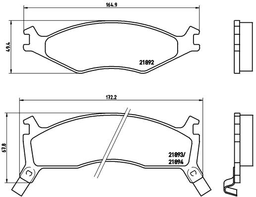 BREMBO Első fékbetét P30006_BREMBO