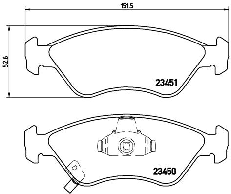 BREMBO Első fékbetét P30007_BREMBO