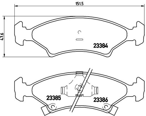 BREMBO Első fékbetét P30009_BREMBO