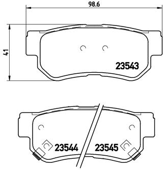 BREMBO Hátsó fékbetét P30014_BREMBO