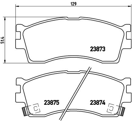 BREMBO Első fékbetét P30016_BREMBO