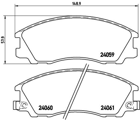 BREMBO Első fékbetét P30017_BREMBO