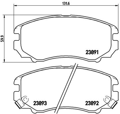 BREMBO Első fékbetét P30018_BREMBO