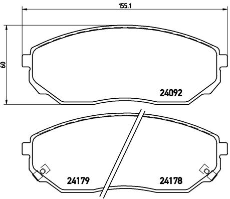 BREMBO Első fékbetét P30019_BREMBO