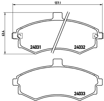 BREMBO Első fékbetét P30020_BREMBO