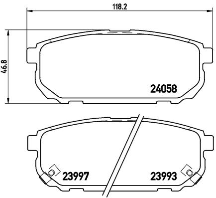 BREMBO Hátsó fékbetét P30023_BREMBO