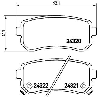 BREMBO Hátsó fékbetét P30025_BREMBO