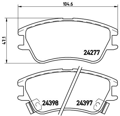 BREMBO Első fékbetét P30027_BREMBO