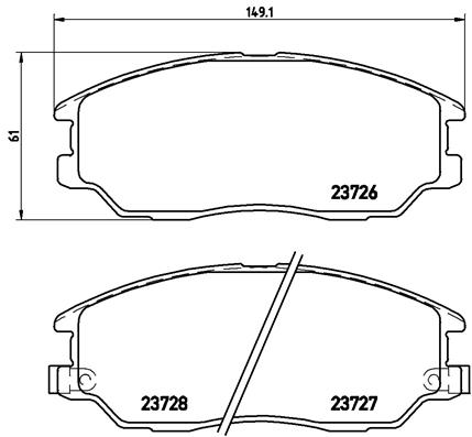 BREMBO Első fékbetét P30028_BREMBO