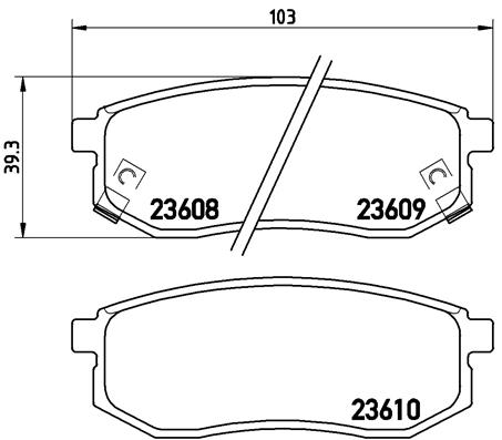 BREMBO Hátsó fékbetét P30030_BREMBO