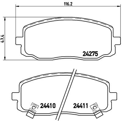 BREMBO P30032_BREMBO Első fékbetét