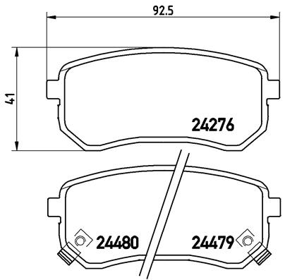 BREMBO Hátsó fékbetét P30033_BREMBO