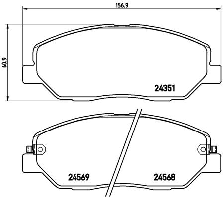 BREMBO Első fékbetét P30036_BREMBO