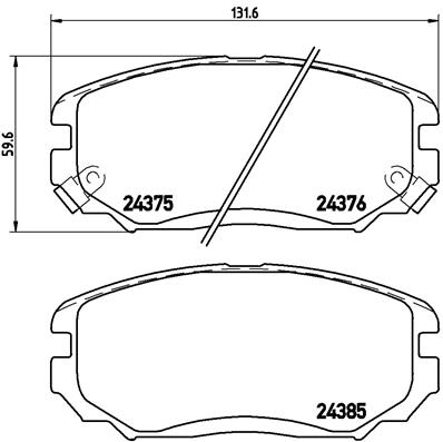 BREMBO Első fékbetét P30038_BREMBO