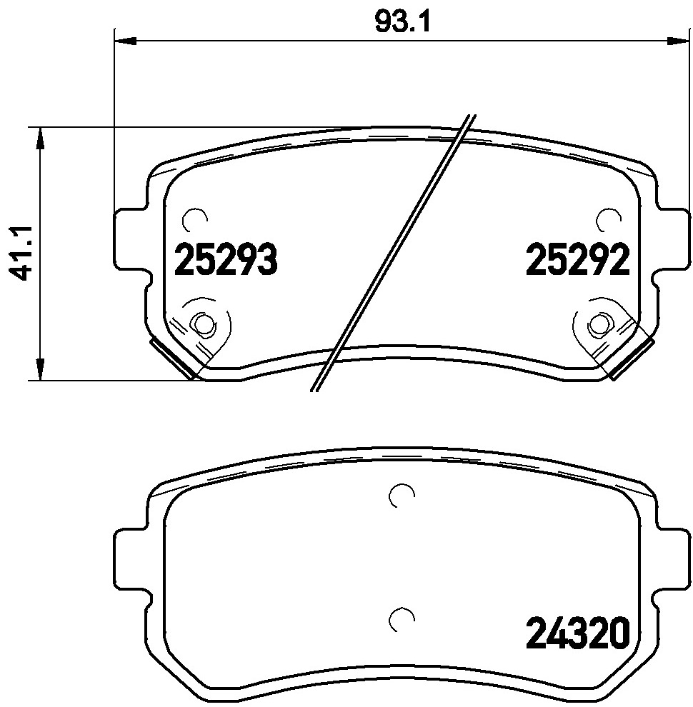 BREMBO Hátsó fékbetét P30051_BREMBO