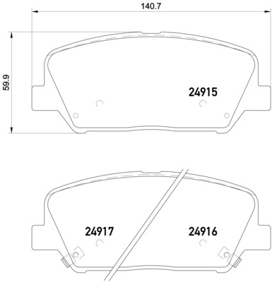 BREMBO Első fékbetét P30065_BREMBO