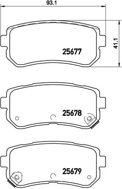 BREMBO Hátsó fékbetét P30068_BREMBO