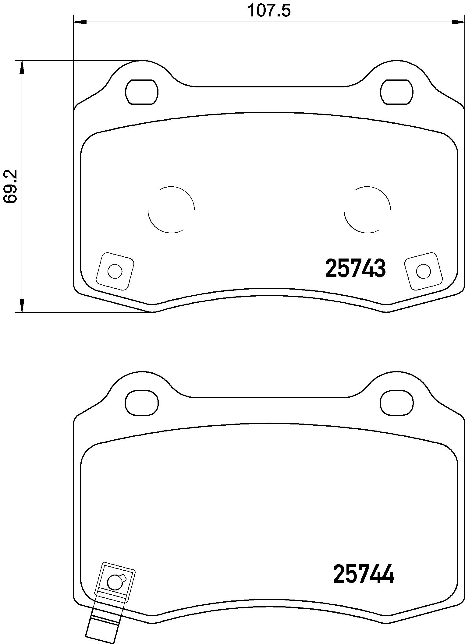 BREMBO Fékbetét, mind P30074E_BREMBO