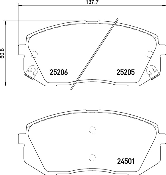 BREMBO Fékbetét, mind P30093E_BREMBO